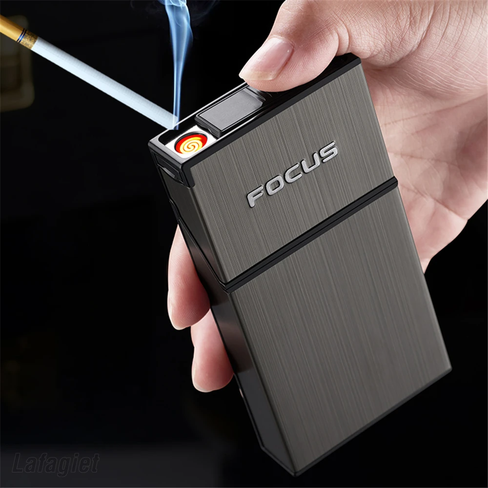 Portable Cigarettes Cases With USB Lighter Hold 20pcs Thin Cigarettes Anti Pressure Moisture Proof Smoking Tobacco Box Men Gift
Portable Cigarettes Cases With USB Lighter Hold 20pcs Thin Cigarettes Anti Pressure Moisture Proof Smoking Tobacco Box Men Gift