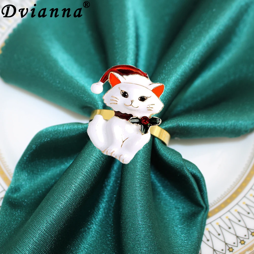 12Pcs Cute Cat Napkin Rings Enamel Animal Napkin Holder for Christmas Dining Table Decoration Baby Shower Decor Wedding Decor
12Pcs Cute Cat Napkin Rings Enamel Animal Napkin Holder for Christmas Dining Table Decoration Baby Shower Decor Wedding Decor