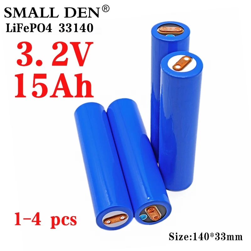 1-4 шт. 33140 3 2 в 15 Ач lifepo4 батарея элементы diy 12 В 4S 24 36 48 электроскутер трехколесный