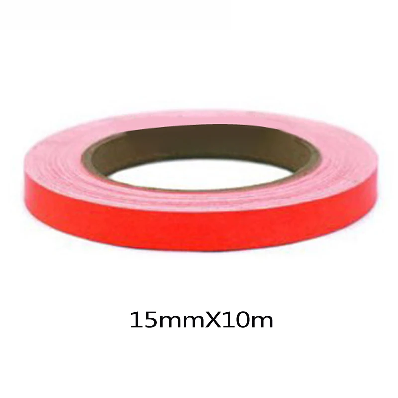 

Red Lining Reflective Vinyl Wrap Film Car Sticker Decal Strip Cover PVC 15mm X 10m Waterproof Anti-fouling UV Resistant 0.3mm