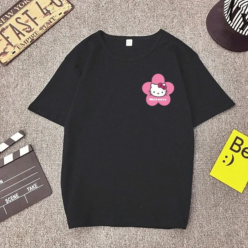 Hello Kitty T-Shirt Sanrio Cartoon Print Short Sleeve T-Shirt Fashion 2022 Women Fashion Clothing Summer Plus Size
Hello Kitty T-Shirt Sanrio Cartoon Print Short Sleeve T-Shirt Fashion 2022 Women Fashion Clothing Summer Plus Size