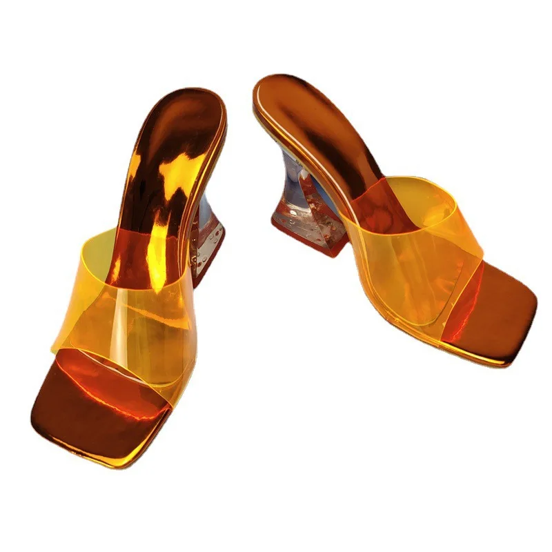 2022 New PVC Transparent High Heel Women Jelly Sandals Fashion Concise Open Toe Ladies shoes Women Outdoor Mules Solid
2022 New PVC Transparent High Heel Women Jelly Sandals Fashion Concise Open Toe Ladies shoes Women Outdoor Mules Solid