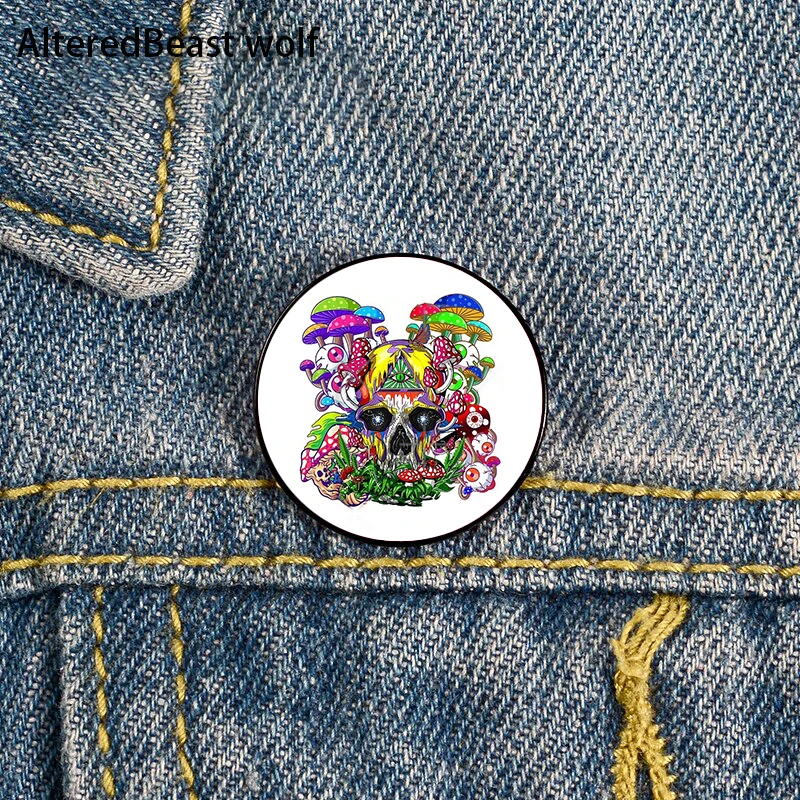 Mushroom skull Printed Pin Custom Funny Brooches Shirt Lapel Bag Cute Badge Cartoon Cute Jewelry Gift for Lover Girl Friends
Mushroom skull Printed Pin Custom Funny Brooches Shirt Lapel Bag Cute Badge Cartoon Cute Jewelry Gift for Lover Girl Friends