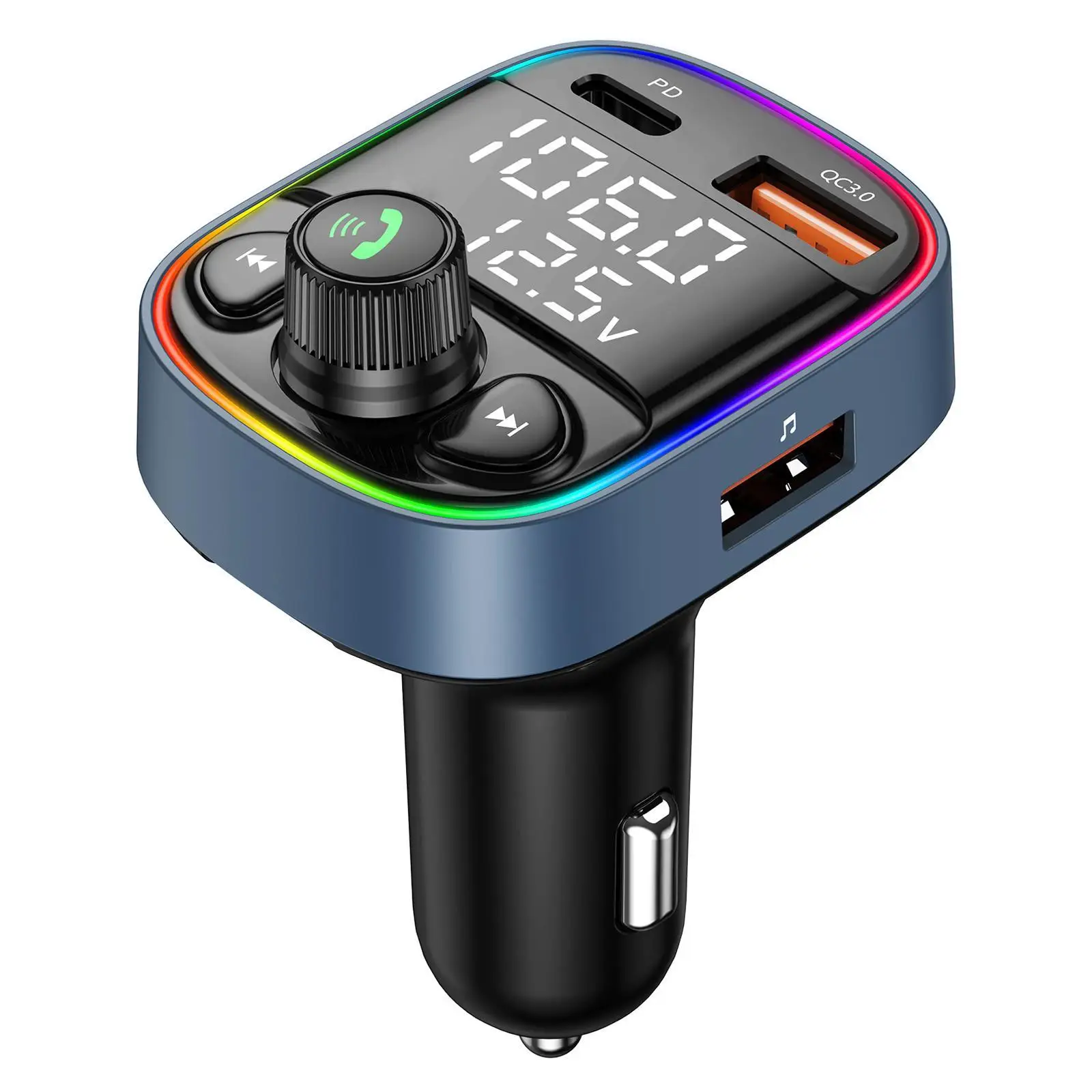 Car Bluetooth 5.0 FM Transmitter MP3 Player PD/QC3.0 Car Charger U Disk TF Card Music Player Dual USB Fast Charging
Car Bluetooth 5.0 FM Transmitter MP3 Player PD/QC3.0 Car Charger U Disk TF Card Music Player Dual USB Fast Charging