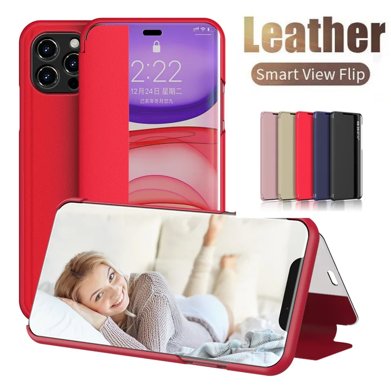 Smart View Flip Case For iPhone 12 11 Pro X XR XS Max Mini Luxury Phone Case For iPhone 7 8 6 6S Plus Cover
Smart View Flip Case For iPhone 12 11 Pro X XR XS Max Mini Luxury Phone Case For iPhone 7 8 6 6S Plus Cover