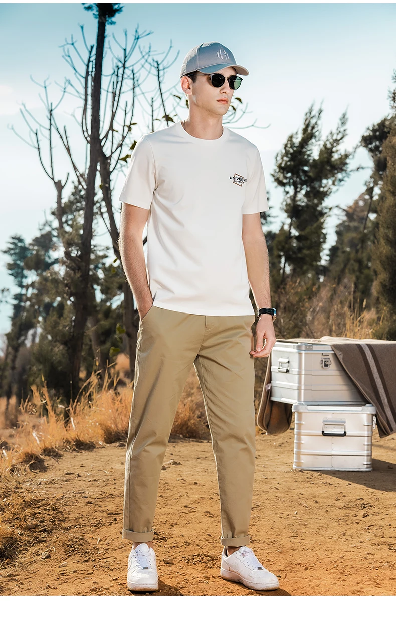Y0580 Cotton men's short sleeved T-shirt with smooth letters printed on a minimalist top from Europe and America
Y0580 Cotton men's short sleeved T-shirt with smooth letters printed on a minimalist top from Europe and America