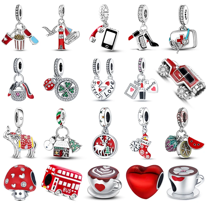 New in 100% 925 Sterling Silver Red Color Heart Shape Charms Beads Fit Pandora 925 Original Bracelets Lucky Christmas Jewelry
New in 100% 925 Sterling Silver Red Color Heart Shape Charms Beads Fit Pandora 925 Original Bracelets Lucky Christmas Jewelry