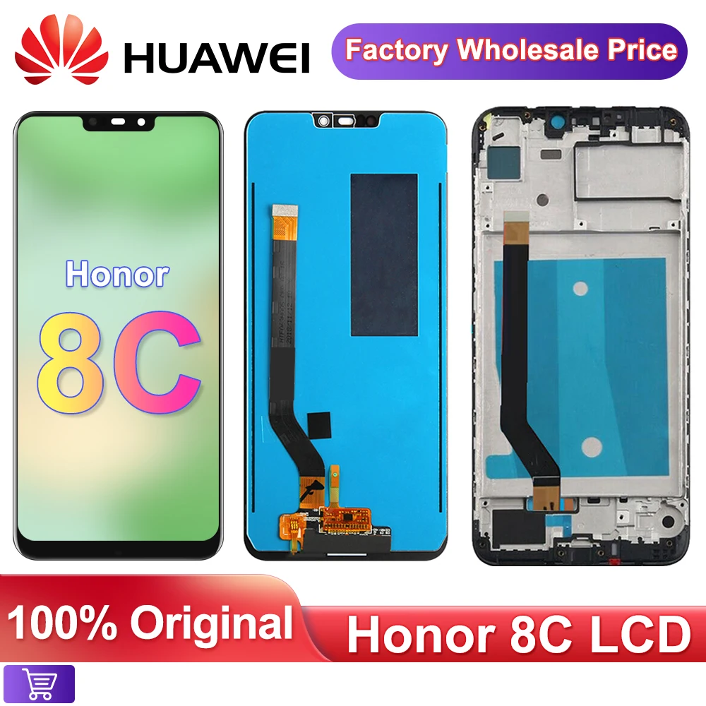ЖК-дисплей Huawei Honor 8C 6,26 ", Оригинальный сенсорный экран с рамкой и дигитайзером для Honor 8C BKK-LX2/LX1, запасные части для сборки
ЖК-дисплей Huawei Honor 8C 6,26 ", Оригинальный сенсорный экран с рамкой и дигитайзером для Honor 8C BKK-LX2/LX1, запасные части для сборки