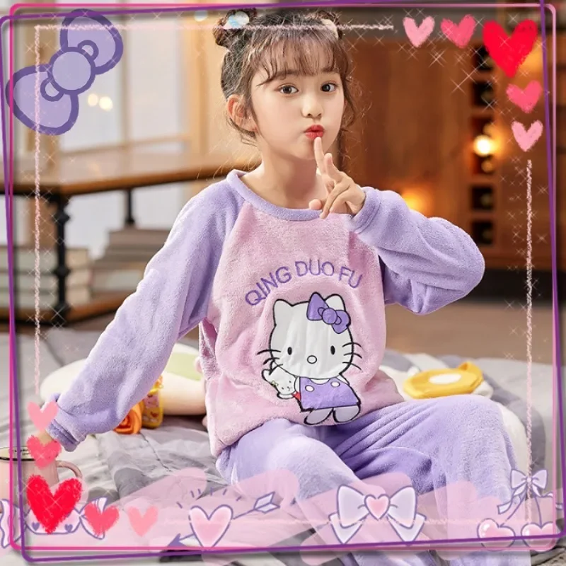 Sanrio My Melody Kuromi Cinnamoroll Pajamas Kawaii Anime Fashion Plush Children's Clothing Girls At Home Comfortable Home Wear
Sanrio My Melody Kuromi Cinnamoroll Pajamas Kawaii Anime Fashion Plush Children's Clothing Girls At Home Comfortable Home Wear