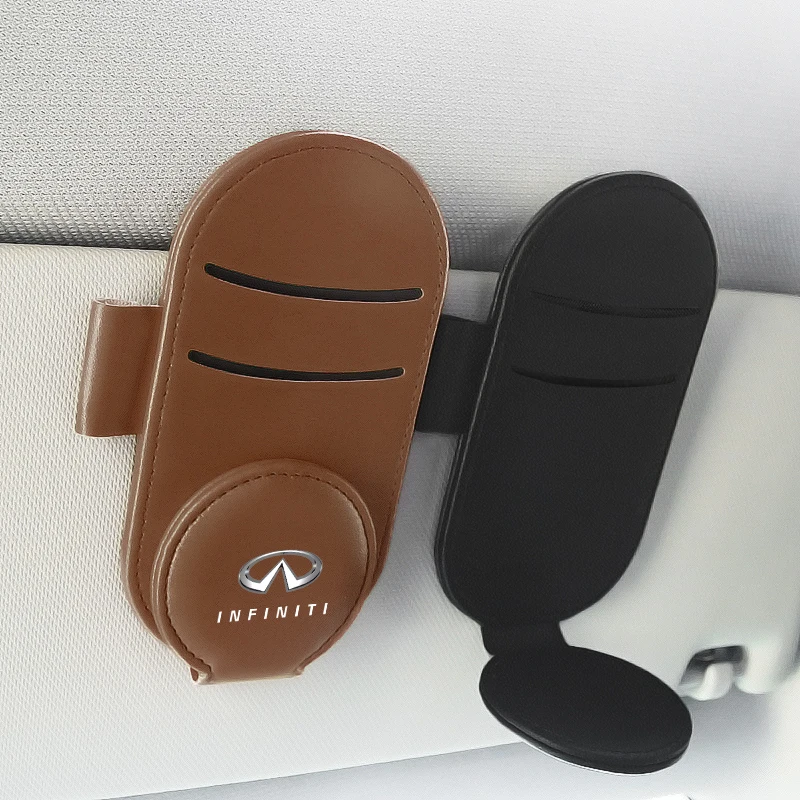 Leather Car Sunglasses Sun Visor Glasses Storage Clip for Infiniti FX35 Q50 Q30 ESQ QX50 QX60 QX70 EX JX35 G35 G37 Accessories
Leather Car Sunglasses Sun Visor Glasses Storage Clip for Infiniti FX35 Q50 Q30 ESQ QX50 QX60 QX70 EX JX35 G35 G37 Accessories