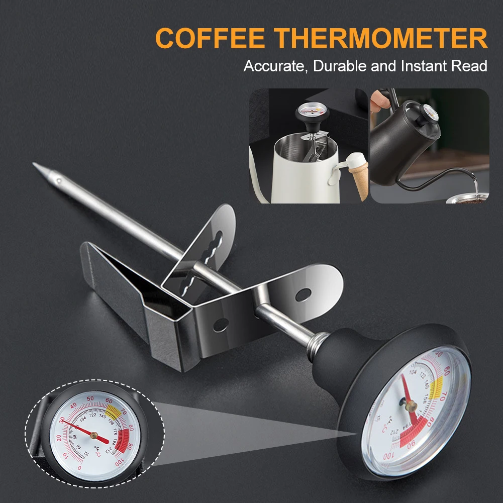 Milk Frothing Thermometer Stainless Steel Temperature Monitor 0℃~100℃/32℉~212℉ for Coffee Milk Froth Chocolate Cappuccino Food
Milk Frothing Thermometer Stainless Steel Temperature Monitor 0℃~100℃/32℉~212℉ for Coffee Milk Froth Chocolate Cappuccino Food