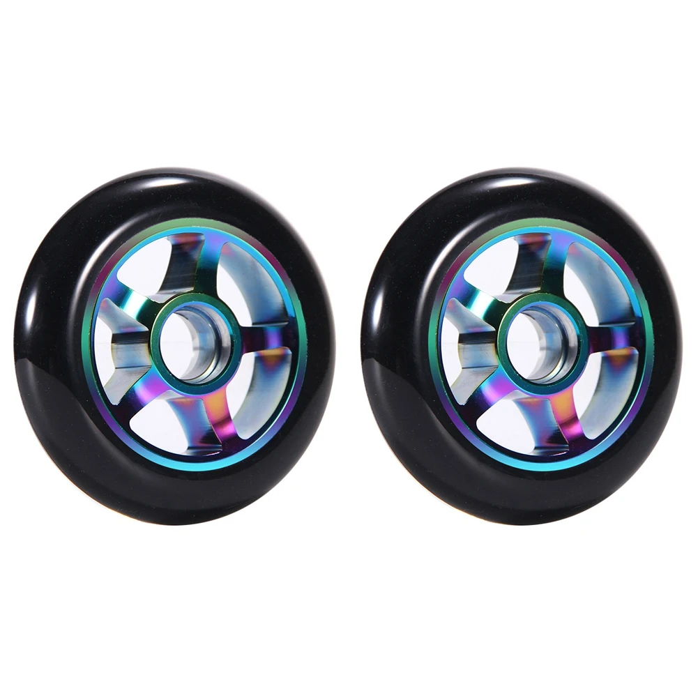 2 Pcs Children's Scooter Accessories Colorful 110X24 Extreme Car Aluminum Wheels Stunt Scooter Pu Wheels with Bearings
2 Pcs Children's Scooter Accessories Colorful 110X24 Extreme Car Aluminum Wheels Stunt Scooter Pu Wheels with Bearings
