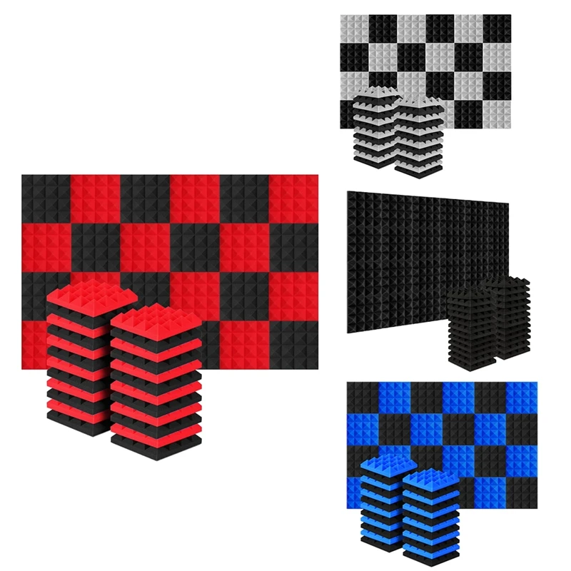 ABHU 24Pcs 25X25x5cm Studio Acoustic Soundproof Foam Pyramid Noise Insulation Sound Absorption Treatment Panels
ABHU 24Pcs 25X25x5cm Studio Acoustic Soundproof Foam Pyramid Noise Insulation Sound Absorption Treatment Panels