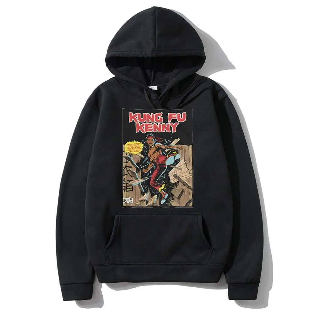 

Kendrick Lamar Inspired Kung Fu Kenny Graphic Hoodie Men Vintage Comic Style Hoodies Man Woman Casual Loose Hooded Sweatshirts