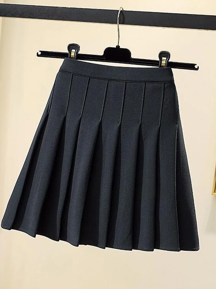 Solid Color Pleated Skirts Women Fashion High Waist Preppy Style Mini Skirt Womens Korean Chic Street A-line Skirt
Solid Color Pleated Skirts Women Fashion High Waist Preppy Style Mini Skirt Womens Korean Chic Street A-line Skirt