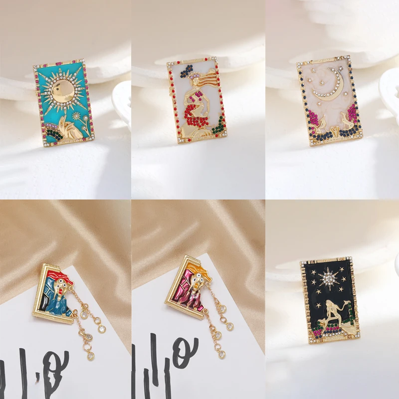 Dmari Women Brooch Vintage Enamel Oil Painting Canvas Frame Lapel Pin Luxury Jewelry 2022
Dmari Women Brooch Vintage Enamel Oil Painting Canvas Frame Lapel Pin Luxury Jewelry 2022