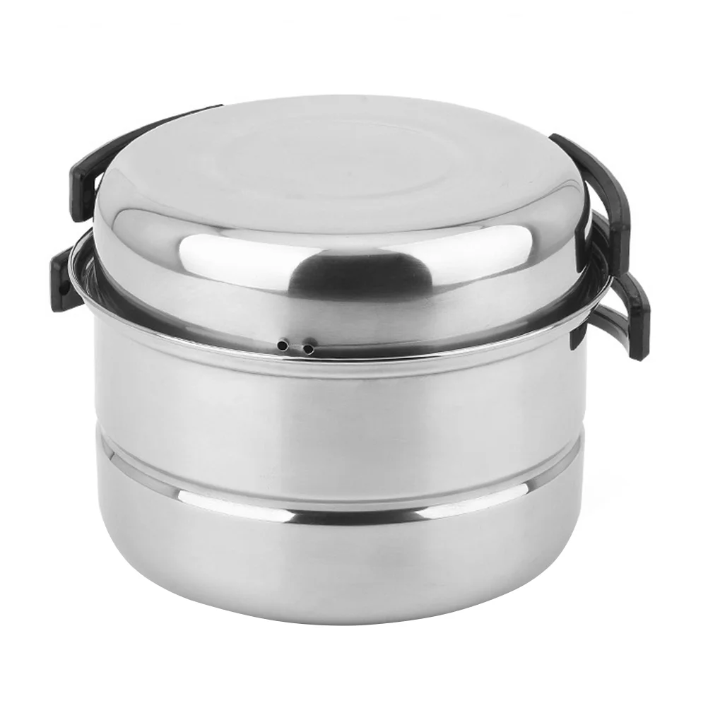 

1 Set 3pcs Stainless Steel Outdoor Camping Picnic Pot Cookware Picnic Pan Set Cooking Tool Set for 2-3 People (Silver) Coppell