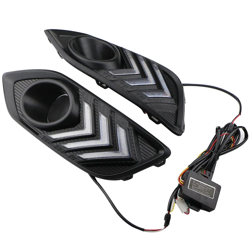 Car Flashing 1Pair DRL for Honda HR-V HRV Vezel EU 2018 2019 Daytime Running Lights 12v Abs Fog Lamp Cover with Turn Signal
Car Flashing 1Pair DRL for Honda HR-V HRV Vezel EU 2018 2019 Daytime Running Lights 12v Abs Fog Lamp Cover with Turn Signal
