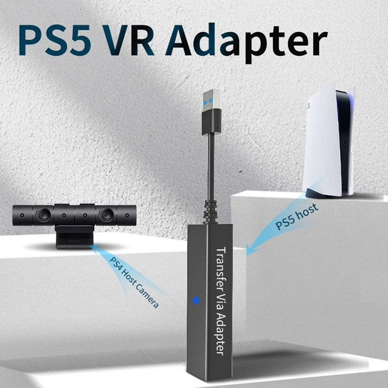 PS5 VR Adapter Cable Mini Camera Adapter USB 3.0 Male-to-female Adapter Cable for PS to PS5 Cables VR Connector Game Accessories
PS5 VR Adapter Cable Mini Camera Adapter USB 3.0 Male-to-female Adapter Cable for PS to PS5 Cables VR Connector Game Accessories