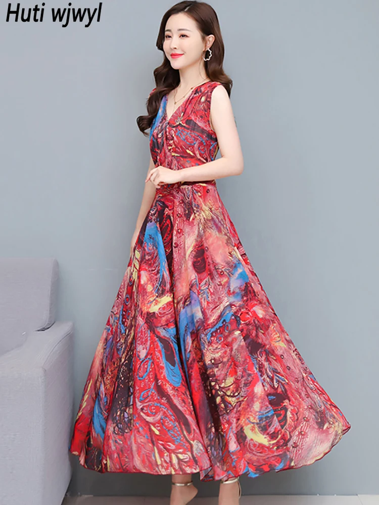 Summer Casual Boho Beach Long Vest Sundress 2022 Korean Bodycon Party Evening Dress Women Sleeveless V-Neck Sexy Prom Maxi Dress
Summer Casual Boho Beach Long Vest Sundress 2022 Korean Bodycon Party Evening Dress Women Sleeveless V-Neck Sexy Prom Maxi Dress