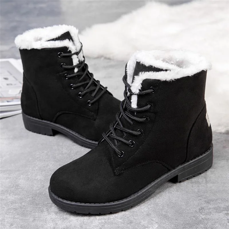 Snow Boots Women Soft Ladies Shoes Lace-Up Women Shoes Fur Keep Warm Platform Ankle Boots Flat New Botas Mujer Winter Shoes
Snow Boots Women Soft Ladies Shoes Lace-Up Women Shoes Fur Keep Warm Platform Ankle Boots Flat New Botas Mujer Winter Shoes