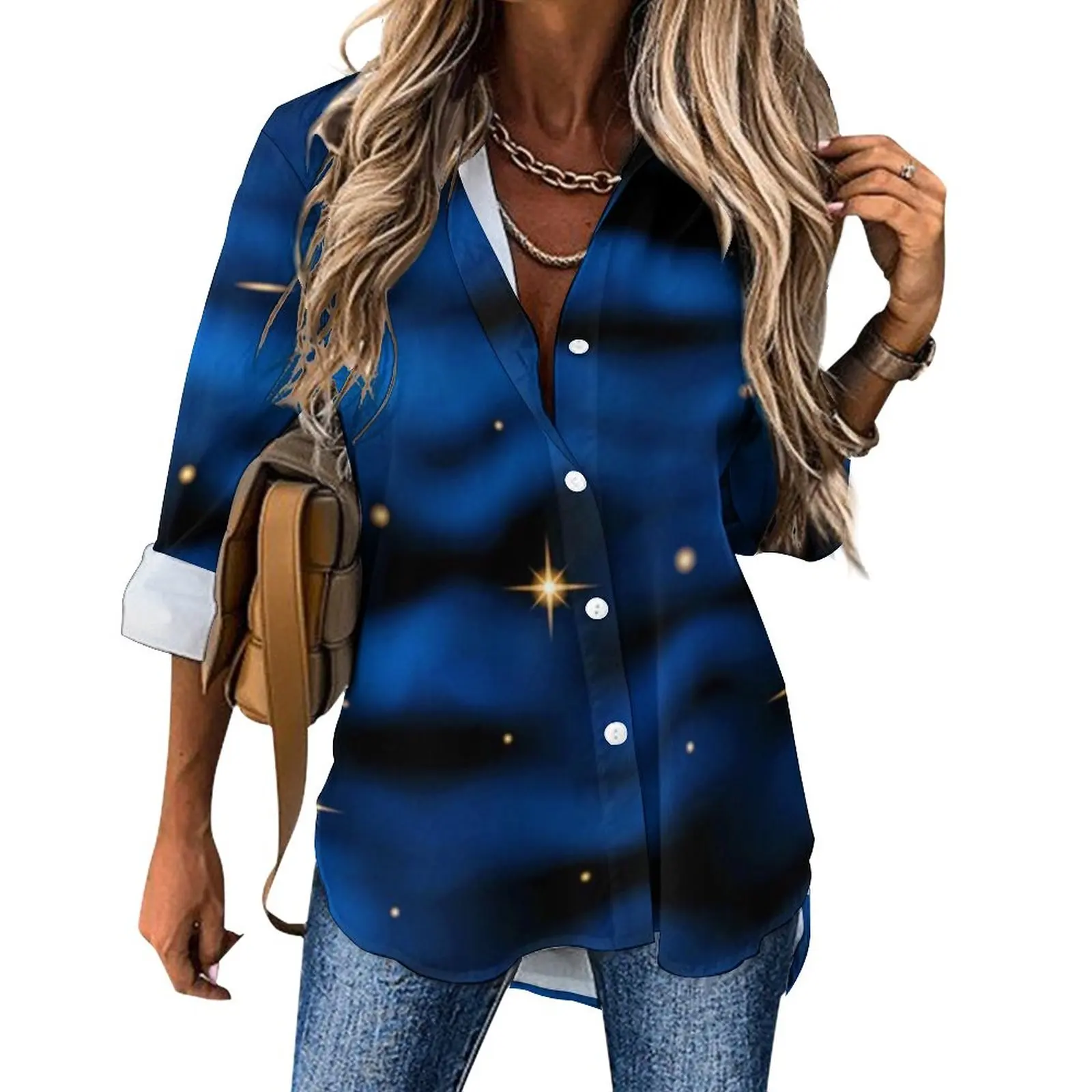 Star Cloud Print Casual Blouse Space Nebula Office Work Blouses Women Long Sleeve Street Style Shirt Summer Oversize Clothing
Star Cloud Print Casual Blouse Space Nebula Office Work Blouses Women Long Sleeve Street Style Shirt Summer Oversize Clothing