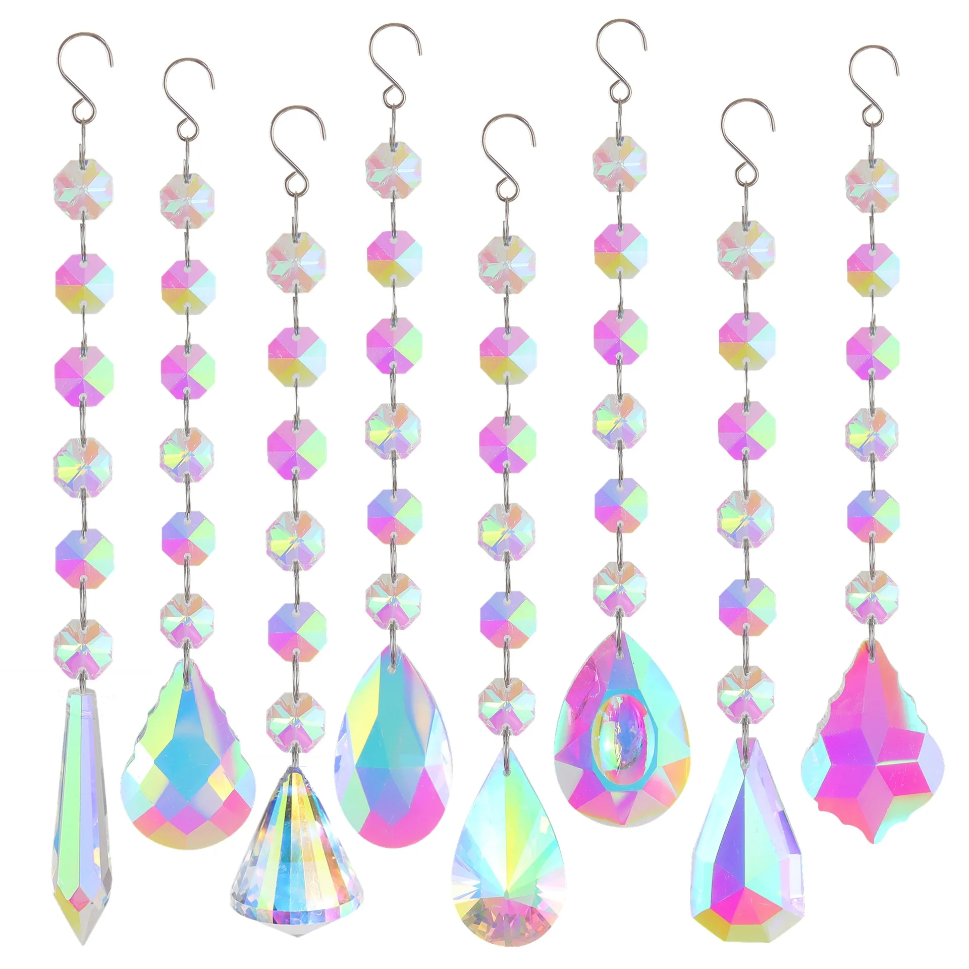 

1PCs Crystal Suncatcher AB Color Rainbow Chaser Curtain Pendant Sun Catcher Glass Prism Outdoor Window Home Garden Decor 2023