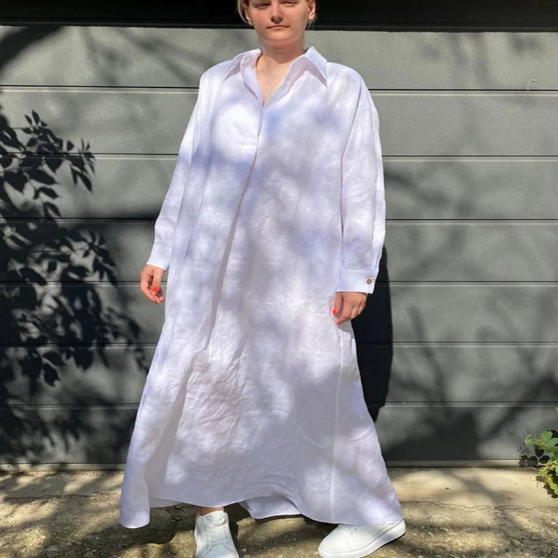 Dress For Women 2023 Spring Solid Turn-down Collar Long Sleeve Loose Fashion Elegant Simplicity Commute Dress Female Clothing
Dress For Women 2023 Spring Solid Turn-down Collar Long Sleeve Loose Fashion Elegant Simplicity Commute Dress Female Clothing