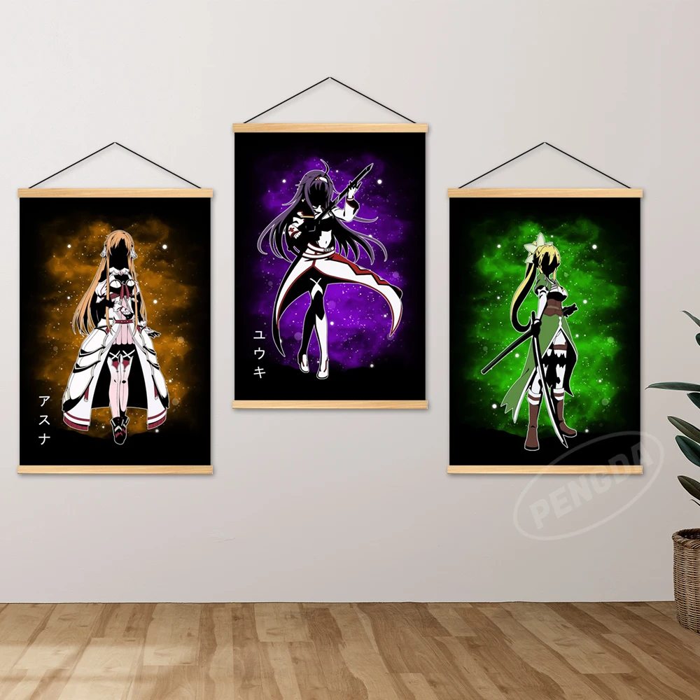 Home Decoration Hanging Anime Poster Canvas Konno Yuuki Wall Sword Art Online Print Kirigaya Suguha Painting Wooden Living Room
Home Decoration Hanging Anime Poster Canvas Konno Yuuki Wall Sword Art Online Print Kirigaya Suguha Painting Wooden Living Room