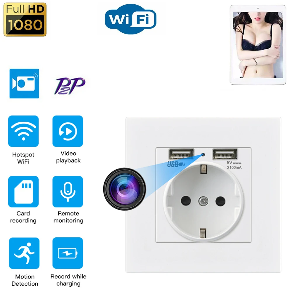 Go EU Standard Socket Base Mini Camera Wifi HD Power Outlets Wireless IP Camera 24/7 Home Security Surveillance Remote
Go EU Standard Socket Base Mini Camera Wifi HD Power Outlets Wireless IP Camera 24/7 Home Security Surveillance Remote