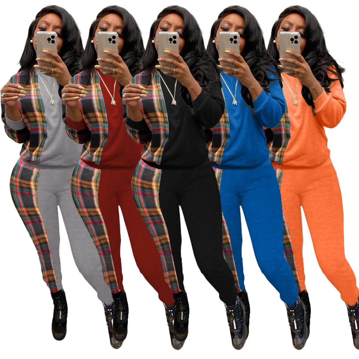 Two Pieces Set Women Fall Winter Plaid Print Sweatshirt Top Pants Sets Y2k Clothes Casual Vacation Streetwear Wholesale
Two Pieces Set Women Fall Winter Plaid Print Sweatshirt Top Pants Sets Y2k Clothes Casual Vacation Streetwear Wholesale