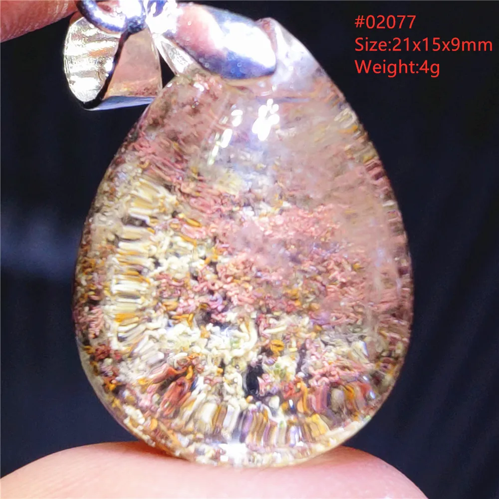 Natural Colorful Phantom Quartz Clear Bead Pendant Brazil Rare Women Water Drop Red Orange Phantom Jewelry AAAAAA
Natural Colorful Phantom Quartz Clear Bead Pendant Brazil Rare Women Water Drop Red Orange Phantom Jewelry AAAAAA