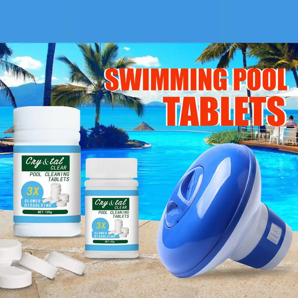 50/100g Pool Cleaning Tablets Floating Dispenser Kit For Pools Spa Hot Tub Swimming Pools Cleaning Tool
50/100g Pool Cleaning Tablets Floating Dispenser Kit For Pools Spa Hot Tub Swimming Pools Cleaning Tool