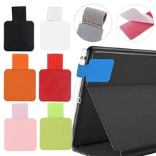 6Pcs Adhesive Pen Clip Anti Lost Protective Case PU Leather Notebook Elastic Loop Cover for Diary Planner Clip for Pencil Holder
