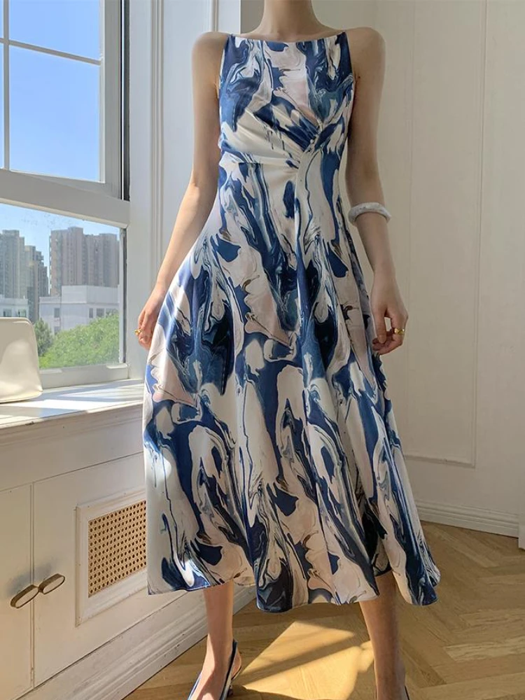 Bornladies Women 2022 Elegant Sexy Backless Sleeveless Sling Solid Dress Summer Split Slim Waist Spit Party Vestido
Bornladies Women 2022 Elegant Sexy Backless Sleeveless Sling Solid Dress Summer Split Slim Waist Spit Party Vestido