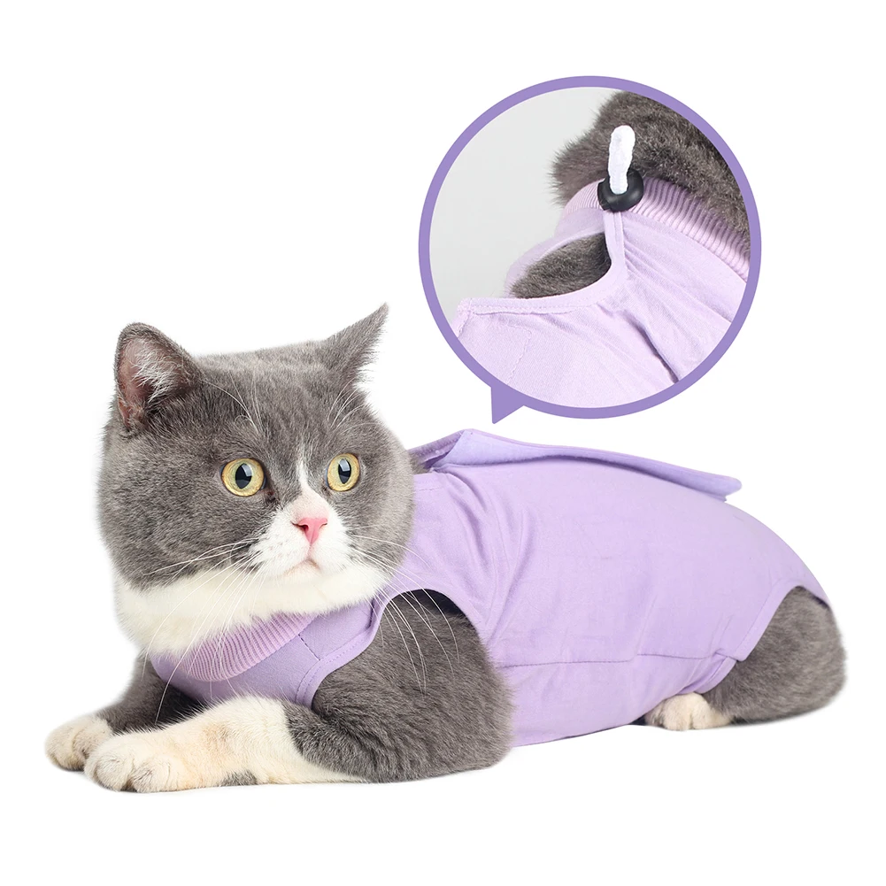 

Cat Recovery Suit Jumpsuit Care Pet Kitten Anti Bite Prevent Lick After Surgery Wear Vest Weaning Bottoming Shirt Cat Vests