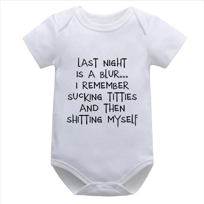 Funny Baby Onesie Last Night Baby Clothes Onesie Funny Newborn Bodysuits Fashion Cotton Baby Shower Gift
Funny Baby Onesie Last Night Baby Clothes Onesie Funny Newborn Bodysuits Fashion Cotton Baby Shower Gift