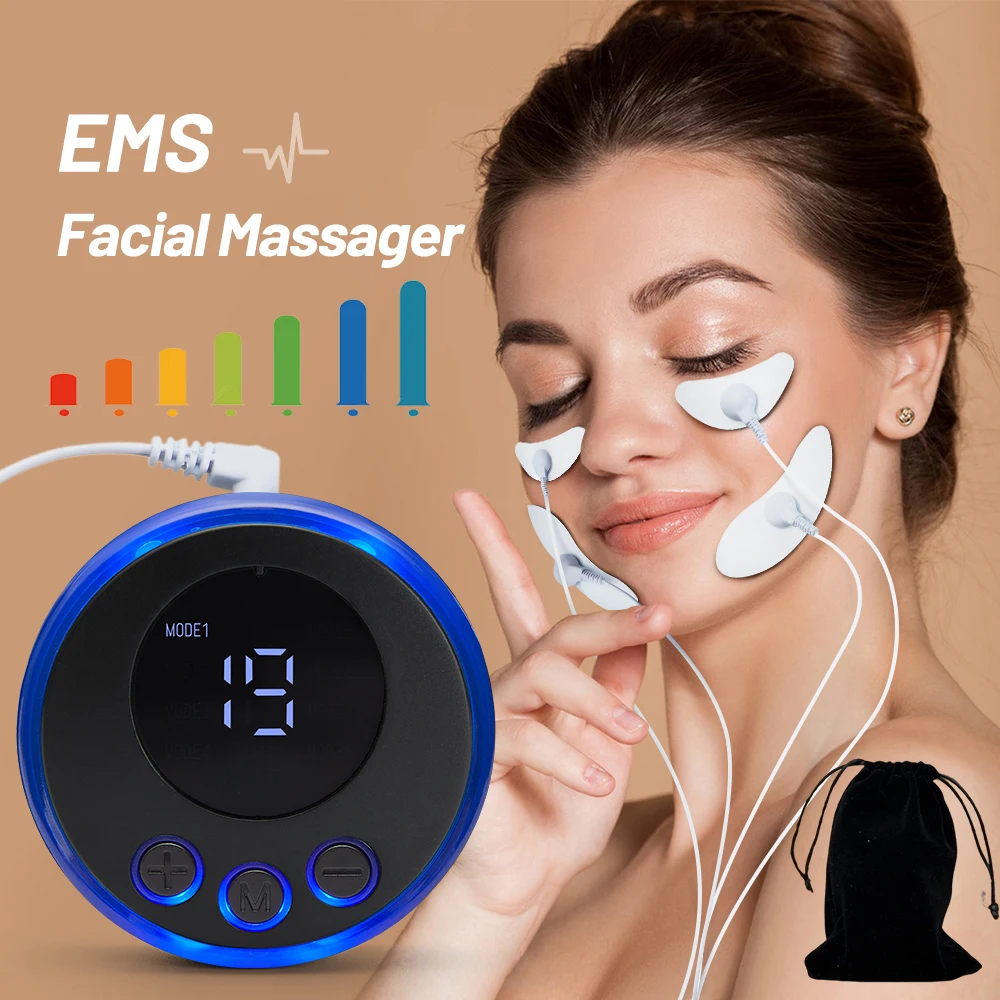 EMS Facial Massager for Face Muscle Stimulator Facial Lifting Pulse Electric V-Face Slim Eye Beauty Wrinkle Remover Skin Tighten
EMS Facial Massager for Face Muscle Stimulator Facial Lifting Pulse Electric V-Face Slim Eye Beauty Wrinkle Remover Skin Tighten