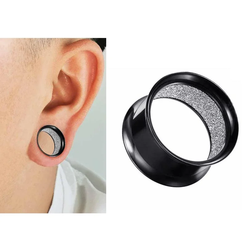 1Pc Screw-fix Black Stainless Steel with Silver Blink Ear Tunnel Plugs and Gauges Flesh Piercing Expander Plug Earring
1Pc Screw-fix Black Stainless Steel with Silver Blink Ear Tunnel Plugs and Gauges Flesh Piercing Expander Plug Earring