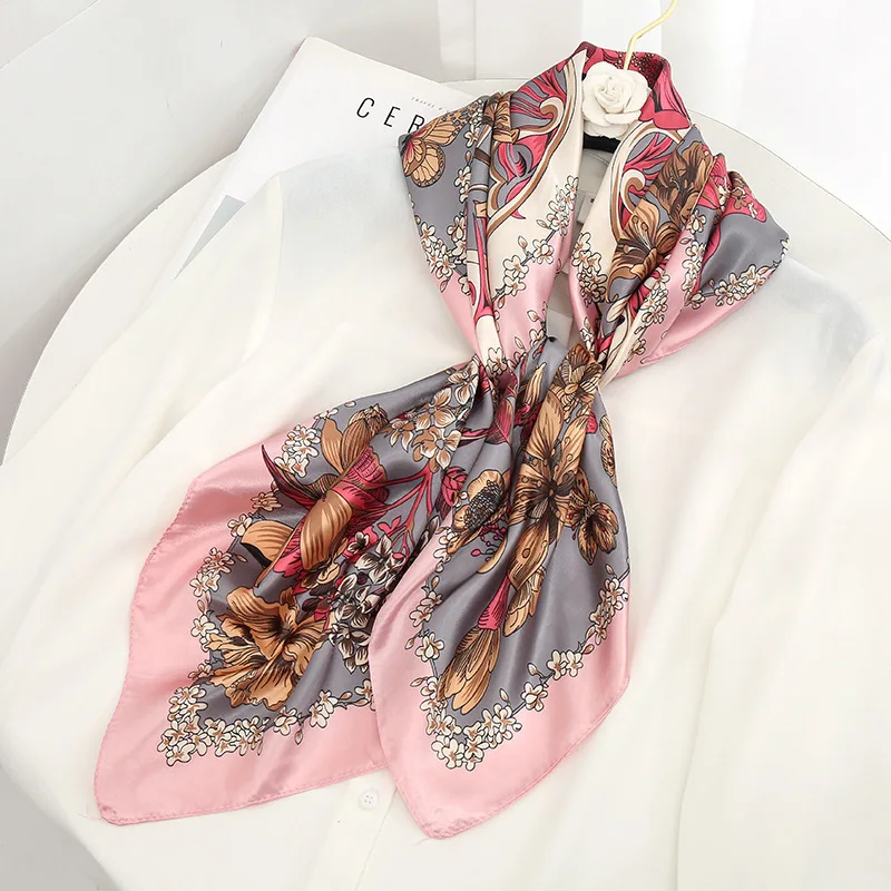 Brand Design 90cm Silk Feeling Scarf Women Flowerbed Print Shawl Wrap Headkerchief Hijab Female Hair Hand Wrist Bandana Neck Tie
Brand Design 90cm Silk Feeling Scarf Women Flowerbed Print Shawl Wrap Headkerchief Hijab Female Hair Hand Wrist Bandana Neck Tie