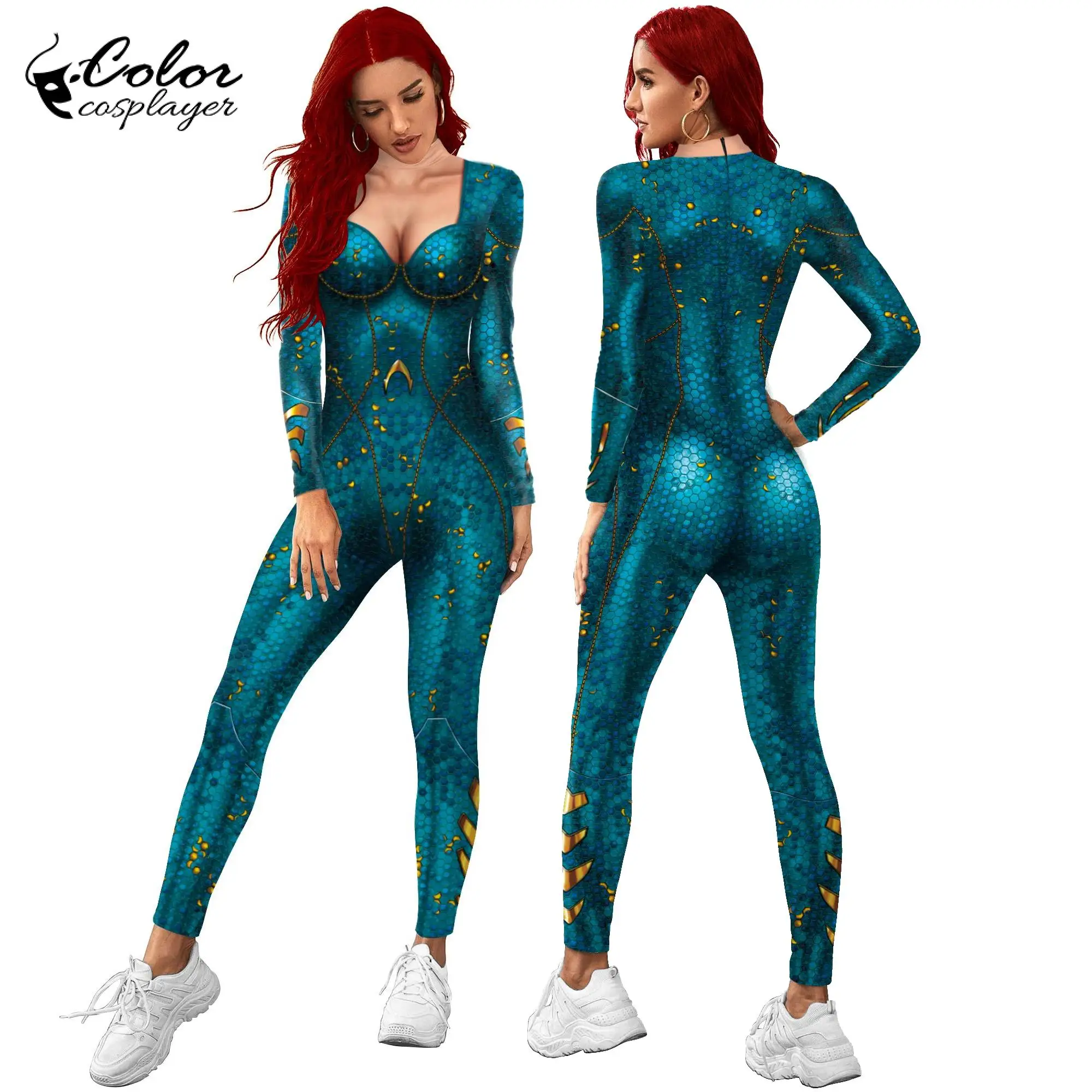 Color Cosplayer Colorful Mermaid Printing Women's Cosplay Costume Fashion Skinny Carnival Party Catsuits Jumpsuits
Color Cosplayer Colorful Mermaid Printing Women's Cosplay Costume Fashion Skinny Carnival Party Catsuits Jumpsuits