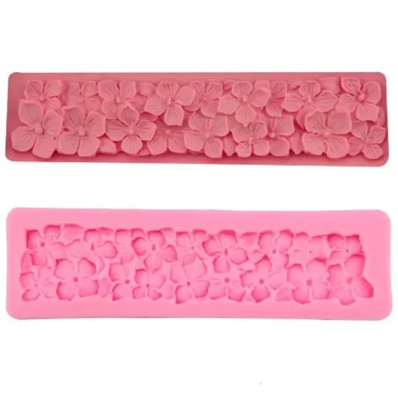 

2022New Fondant Silicone Mold 3D Flower Shape Cake Emboss Border Silocone Molds Cake Bakeware Decoration Tools Soap Mould