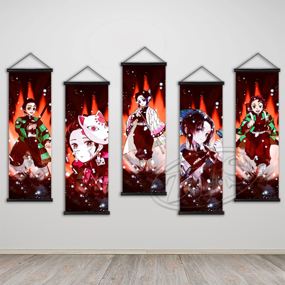 Scroll Demon Slayer Poster Canvas Kamado Tanjirou Hanging Kochou Shinobu Painting Print Anime Wall Art Picture Home Decoration 
Scroll Demon Slayer Poster Canvas Kamado Tanjirou Hanging Kochou Shinobu Painting Print Anime Wall Art Picture Home Decoration