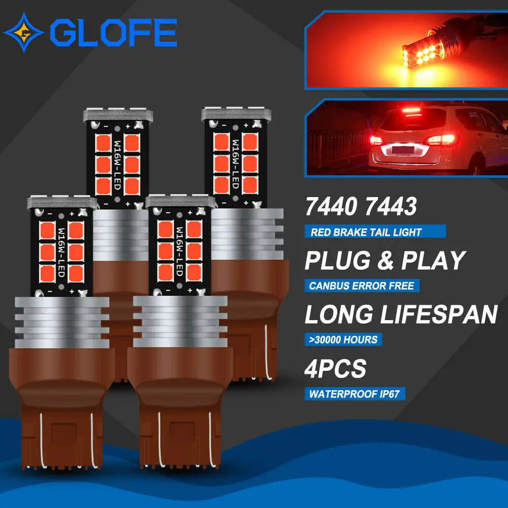 4X 7443/7440 Strobe Flash Brake/Stop/Tail/Turn Signal Led Light Bulbs Red Light
4X 7443/7440 Strobe Flash Brake/Stop/Tail/Turn Signal Led Light Bulbs Red Light