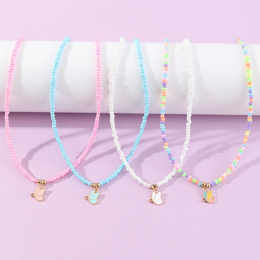 4PCS/SET Simple Seed Beads Strand Choker Necklace Women Girls Collar Charm Colorful Butterfly Bohemia Collier Femme Jewelry
4PCS/SET Simple Seed Beads Strand Choker Necklace Women Girls Collar Charm Colorful Butterfly Bohemia Collier Femme Jewelry