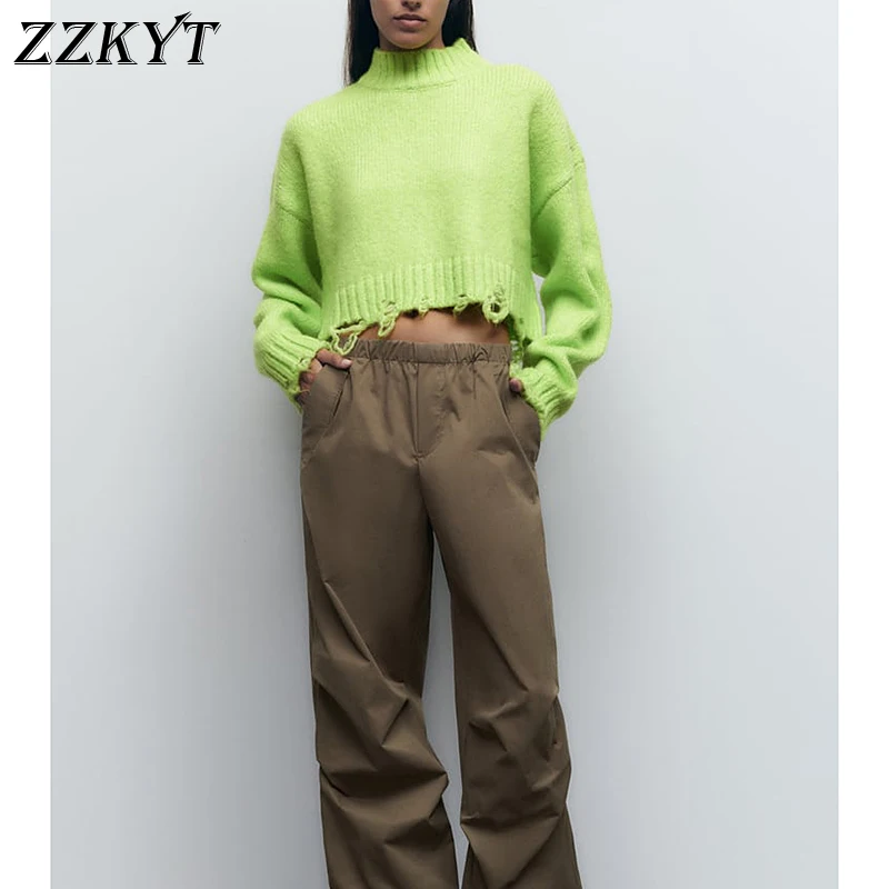 Women Autumn Sexy Loose Tassel Pullover Crop Sweater Spring Green O-Neck Long Sleeve Female Casual Chic Tops Pull Femme
Women Autumn Sexy Loose Tassel Pullover Crop Sweater Spring Green O-Neck Long Sleeve Female Casual Chic Tops Pull Femme