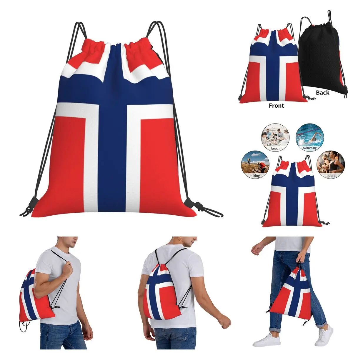 Drawstring Bags Gym Bag Norwegian Flag Backpack Humor Graphic Unique Infantry pack
Drawstring Bags Gym Bag Norwegian Flag Backpack Humor Graphic Unique Infantry pack