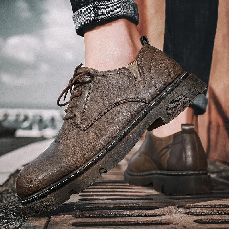 Men Dress Shoes Casual Fashion Leather Shoes Men's Comfortable Low-top British Casual Shoes Platform Shoes Mens Formal Shoes New
Men Dress Shoes Casual Fashion Leather Shoes Men's Comfortable Low-top British Casual Shoes Platform Shoes Mens Formal Shoes New