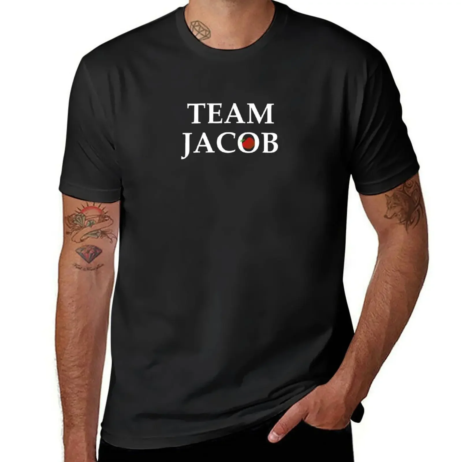 Белая футболка Team Jacob Twilight Saga забавная рубашка хлопковая винтажная с аниме