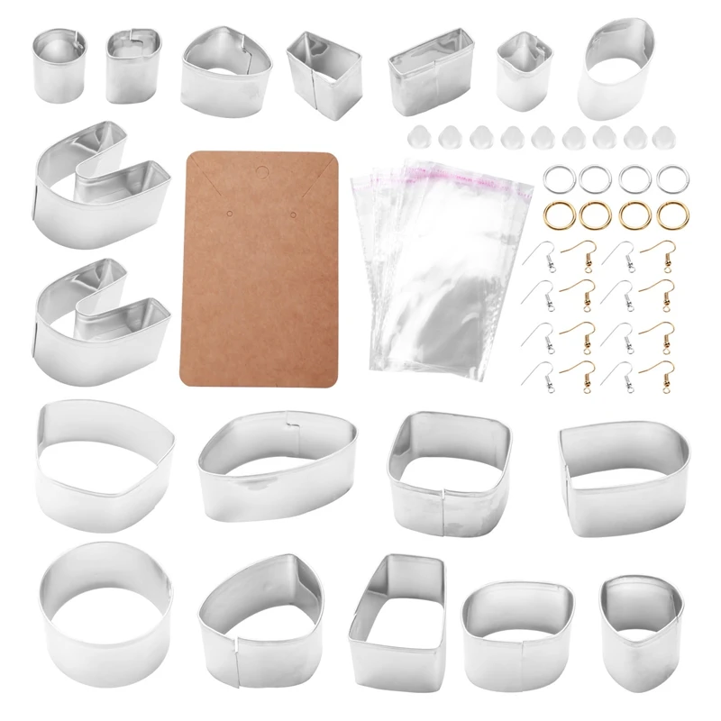 

Набор из 18 предметов для изготовления ювелирных изделий из полимерной глины с серьгами и открытками, крючки для сережек для изготовления ювелирных изделий из полимерной глины